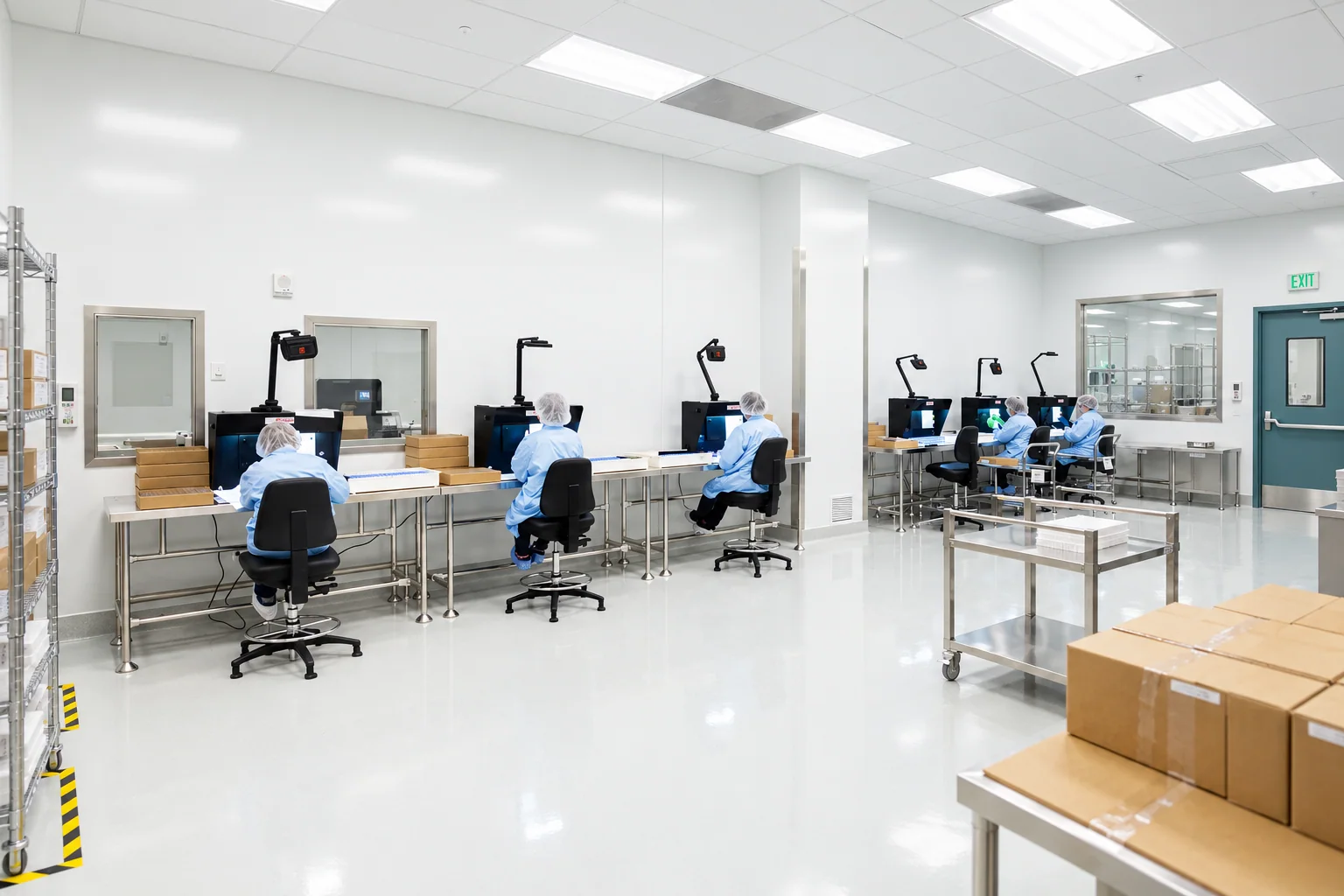 Gilead Sciences — Gilead staff inspecting medicine vials in La Verne